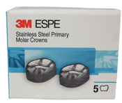 3M ESPE SS Primary Molar Crowns, E-UL-3, Upper Left Second Primary Molar, Size 3, 5 Crowns