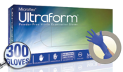 Ultraform Cobalt Blue Nitrile Gloves Small/Med 300/Box