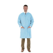 SafeWear Hi-Perform Lab Coat Soft Blue Medium 12/Pk