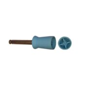 Prophy Cup Latch Mandrel Rib & Web Aqua Unscented 1000/Pk