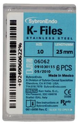 SybronEndo K-Files SS 25mm #10 6/Bx