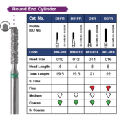 Round End Cylinder Diamonds 838-012M 6/Pk