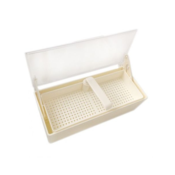 White Germicide Tray w/Clear Lid