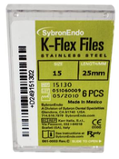 SybronEndo K-Flex Files SS 25mm #15 6/Bx