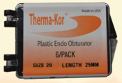 Therma-Kor Plastic Obturator 25mm 6/Pk #45