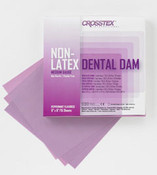 Dental Dam Non-Latex Peppermint 6"x6" Purple 15/Box
