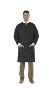 SafeWear Hi-Perform Lab Coat Black Large 12/Pk