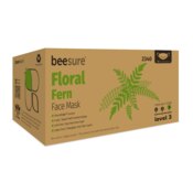 Beesure Floral Design Face Mask Fern 50/Bx ASTM 3