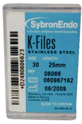 SybronEndo K-Files SS 25mm #30 6/Bx