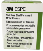 3M ESPE SS Permanent Molar Crowns, 6-LL-6, Lower Left First Permanent Molar, Size 6, 5 Crowns