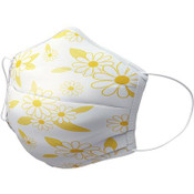 BeeSure Earloop Masks Daisy Floral Yellow 50/Bx ASTM 3