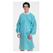 Easy-Breathe Lab Coat Teal X-Large 10/Pk