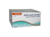 Insulin Syringe Ultra-Fine 31ga 1ml 100/Bx