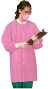 The Essentials Lab Coats Medium 10/Pk Pink