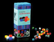 Color Code Rings Assorted .25" Large 80/Pk