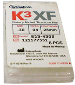 K3 XF File .30/.04 25mm 6/Pk