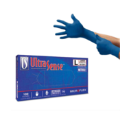 UltraSense EC Blue Nitrile Gloves Large 100/Box
