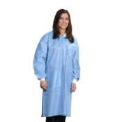 Easy-Breathe Lab Coat Ceil Blue Small 10/Pk