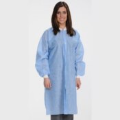 Easy-Breathe Lab Coat Medical Blue X-Large 10/Pk