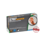 NitriDerm Ultra Orange Nitrile Gloves 100/Box X-Small