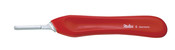 Knife Handle 5.25" #6 Red Plastic w/SS Tip