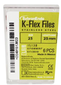 SybronEndo K-Flex Files SS 25mm #25 6/Bx