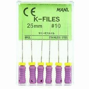 Mani K-Files 25mm #10 6/Bx